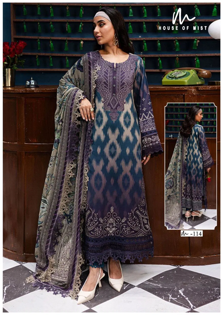 Ghazal Vol 12 By House Of Mist Printed Cotton Dress Material Exporters In India